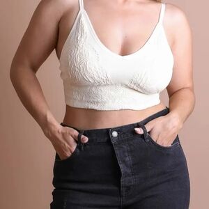 Elegant Cream Lace Bralette